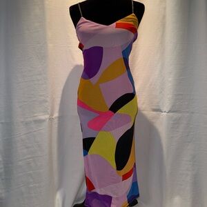 BRAND NEW! Midi color block sheath dress